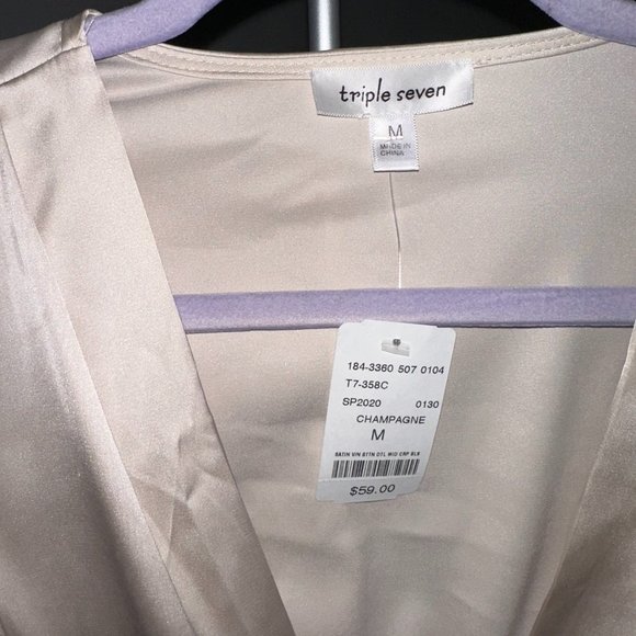 Satin Blouse. Medium. NWT. - Picture 2 of 4